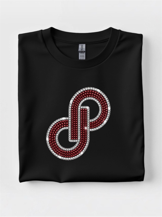 Vary Tops - Posh logo shirt graphic tee. Faux rhinestone new S M L XL black or white